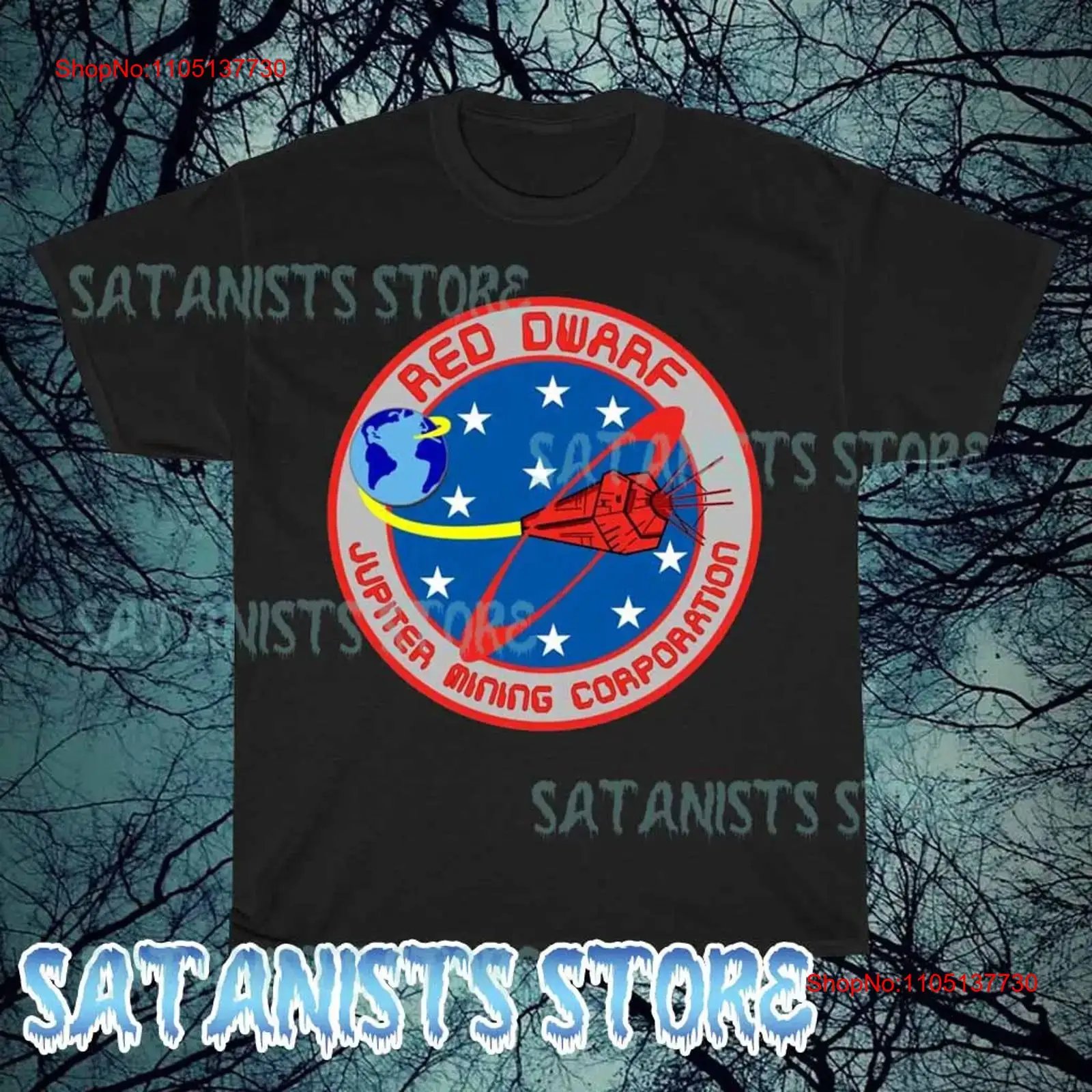 Vintage Fashion Logo - เสื้อยืดผู้ชายลายโลโก้ New Red Dwarf ตลกๆ ไซส์