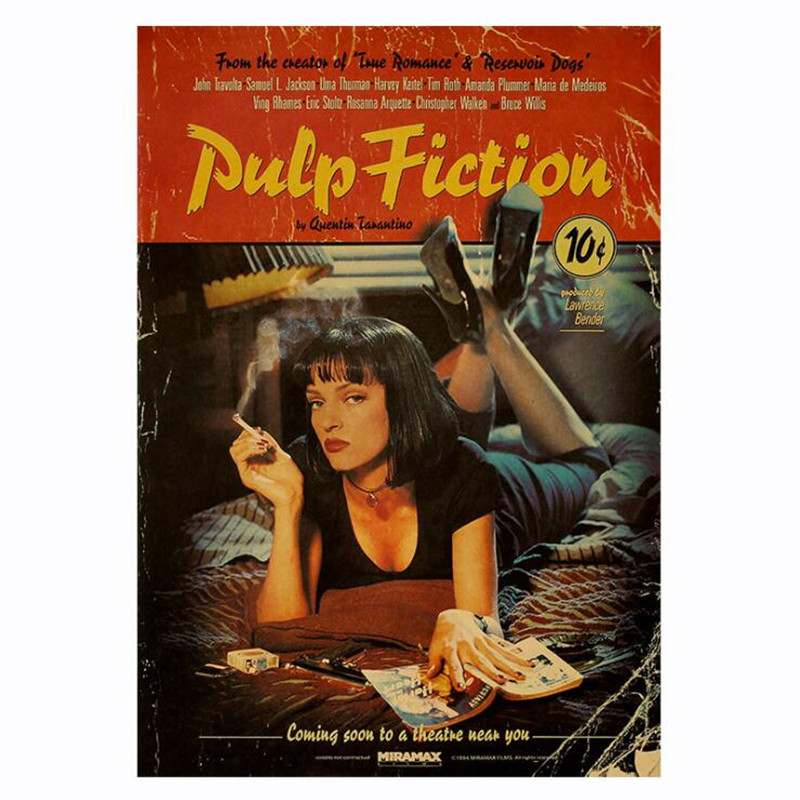Vintage Fashion Wallpaper - Pulp Fiction โปสเตอร์ Vintage Retro Nostalgia