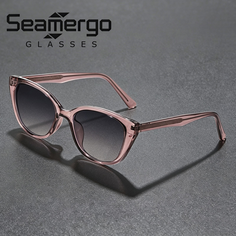 Vintage Fashion Photography - SEAMERGO แว่นกันแดดสไตล์แคทอายวินเทจ Y2K แว่นตาตกแต่งสำหรับถ่ายภาพแนวสตรีท ป้องกันรังสีอัลตราไวโอเลต สะดวกสบายและทนทาน