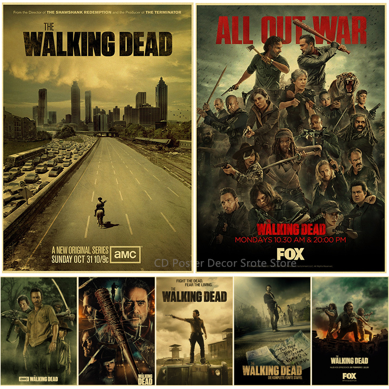 Vintage Fashion Wallpaper - ทีวีคลาสสิกเล่น The Walking Dead โปสเตอร์ Retro