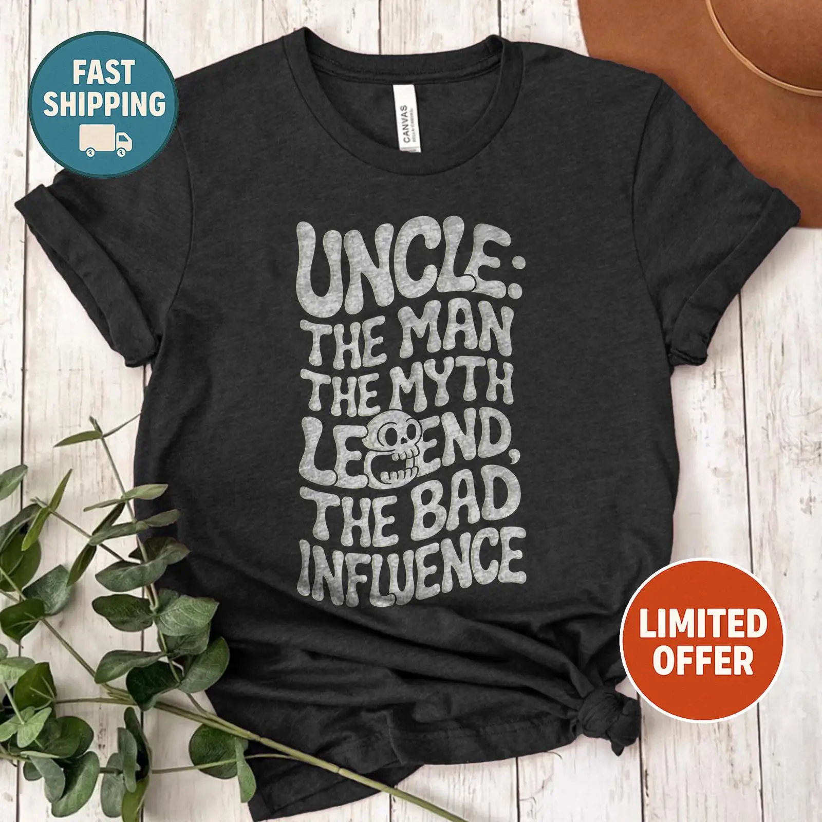 Vintage Fashion Influencer - เสื้อยืดลายกราฟิก Uncle The Man Myth Legend
