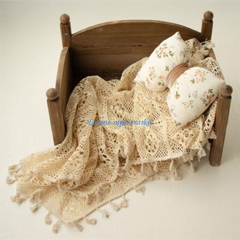 Vintage Fashion Photography - 090B ทารกแรกเกิดการถ่ายภาพ Props ผ้าห่ม Vintage พู่ผ้าห่มสำหรับ