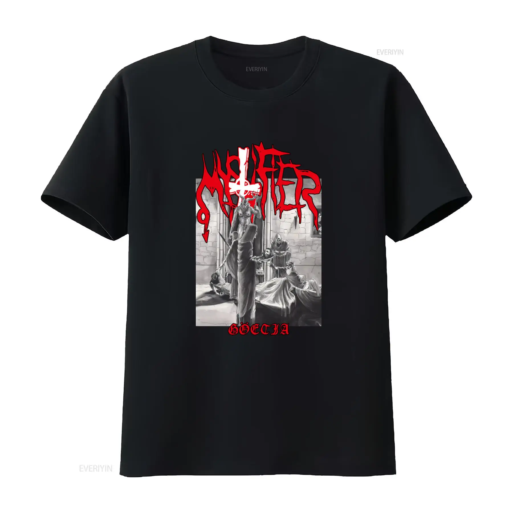Vintage Fashion Influencer - เสื้อยืดลาย Mystifier Goetia Black Metal ดีไซน์