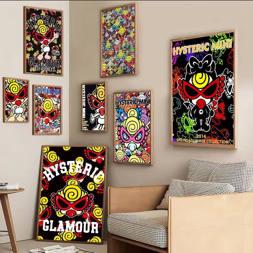 Vintage Fashion Wallpaper - แฟชั่นญี่ปุ่น H-Hysteric M-Mini คุณภาพดีพิมพ์และโปสเตอร์วินเทจห้องบาร์คาเฟ่ตกแต่งบ้านตกแต่ง