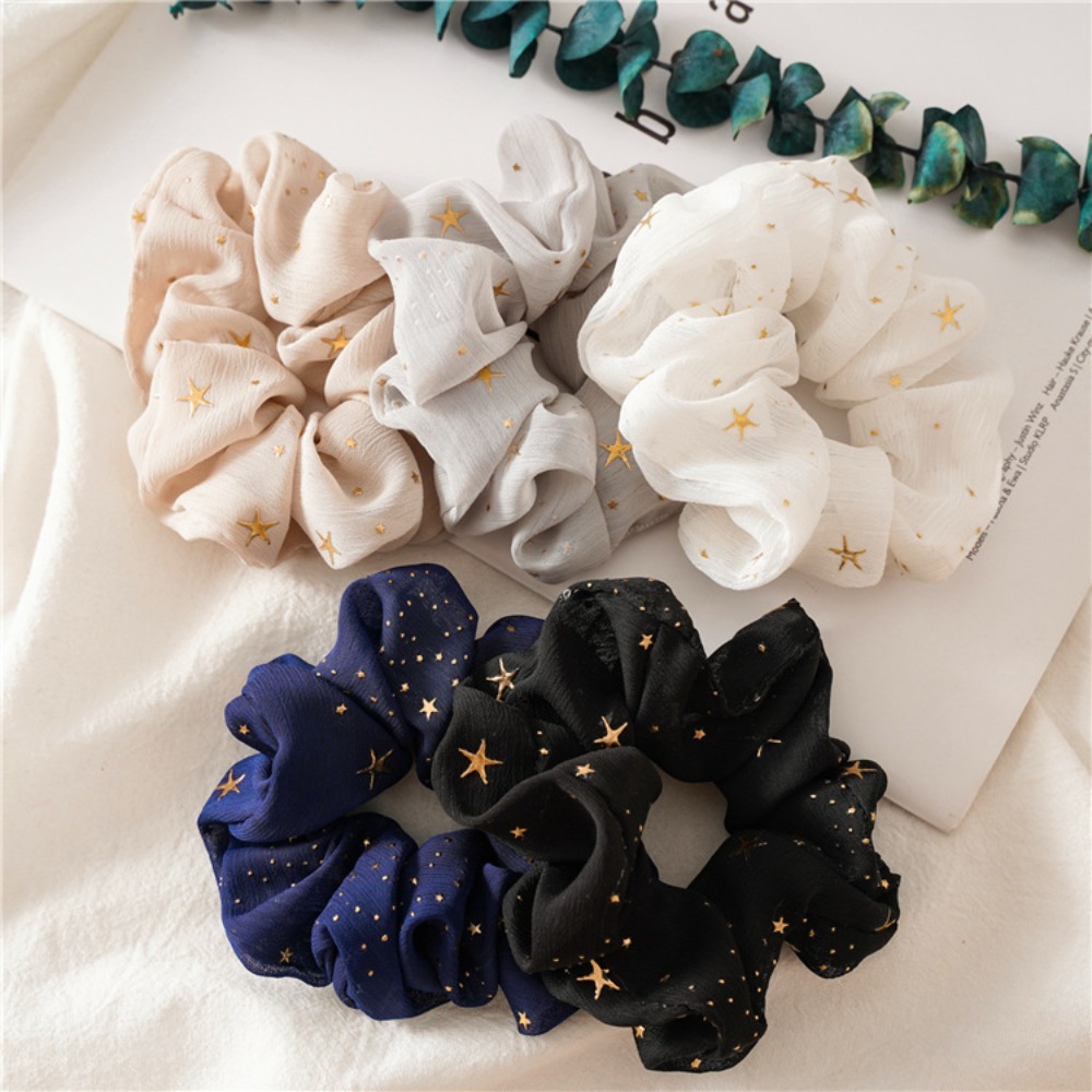 Vintage Fashion Looks - ยางมัดผมลายพิมพ์ 1/5 ชิ้น สไตล์วินเทจสุดโรแมนติก เหมาะสำหรับใช้ในชีวิตประจำวันและงานปาร์ตี้ เครื่องประดับผมสุดเก๋สำหรับผู้หญิง