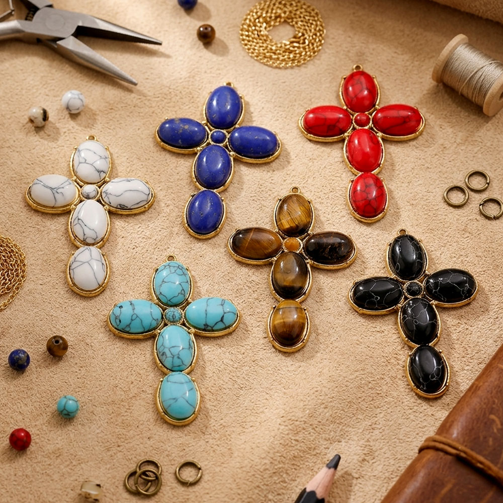 จี้สแตนเลสสตีลทรงกางเขนขนาดใหญ - Vintage Fashion Stores บทวิจารณ์และราคา