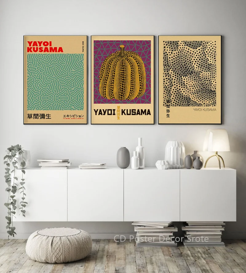 Yayoi Kusama นิทรรศการโปสเตอร์ - Vintage Fashion Wallpaper บทวิจารณ์และราคา