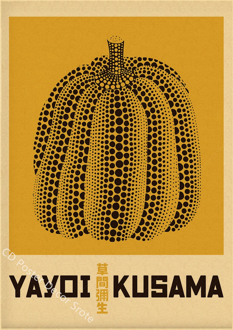 Yayoi Kusama นิทรรศการโปสเตอร์ - Vintage Fashion Wallpaper บทวิจารณ์และราคา
