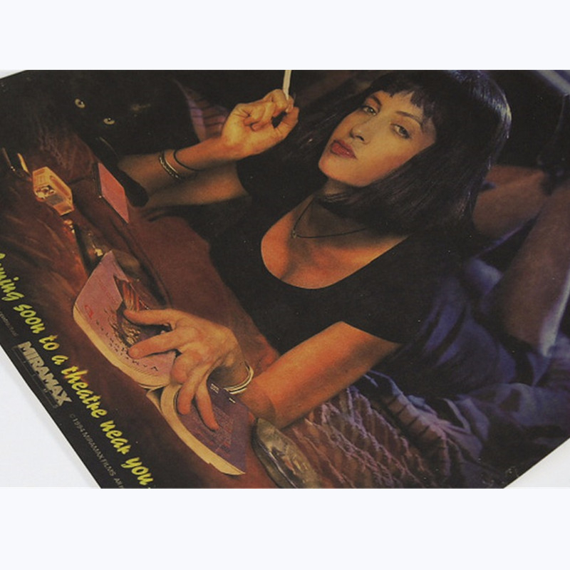 Pulp Fiction โปสเตอร์ Vintage  - Vintage Fashion Wallpaper บทวิจารณ์และราคา
