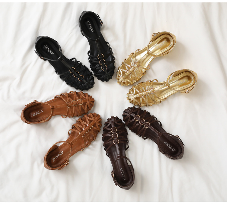 รองเท้าแตะรัดส้นแบบโรมันสำหรับ - Vintage Fashion Plus Size บทวิจารณ์และราคา