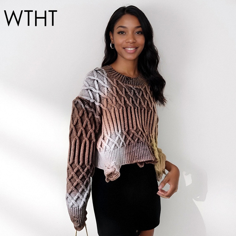 เสื้อสเวตเตอร์ถักทรงหลวมสไตล์ว - Vintage Fashion Influencer บทวิจารณ์และราคา