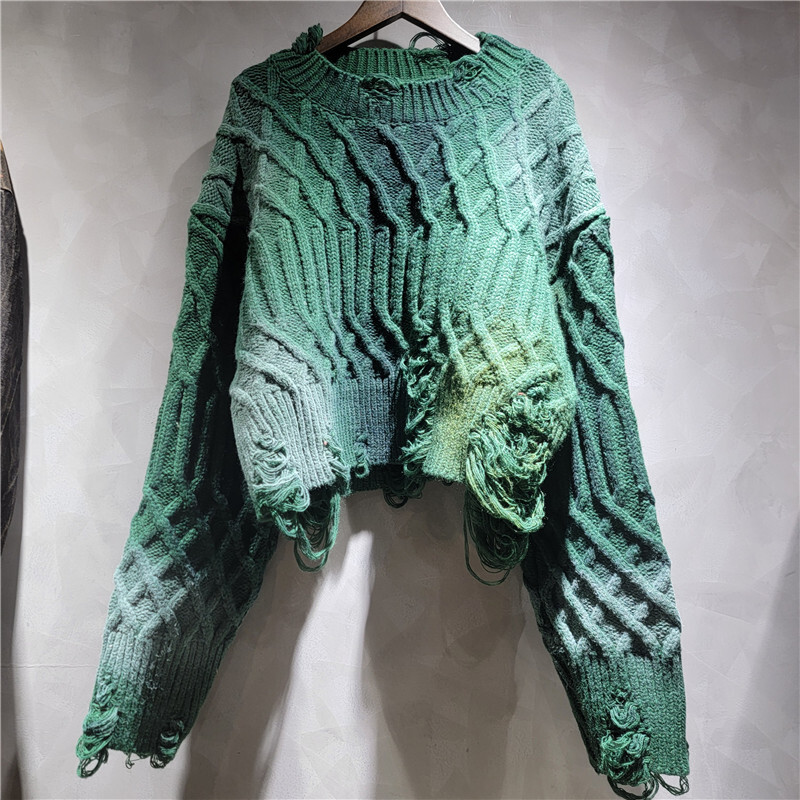 เสื้อสเวตเตอร์ถักทรงหลวมสไตล์ว - Vintage Fashion Influencer บทวิจารณ์และราคา