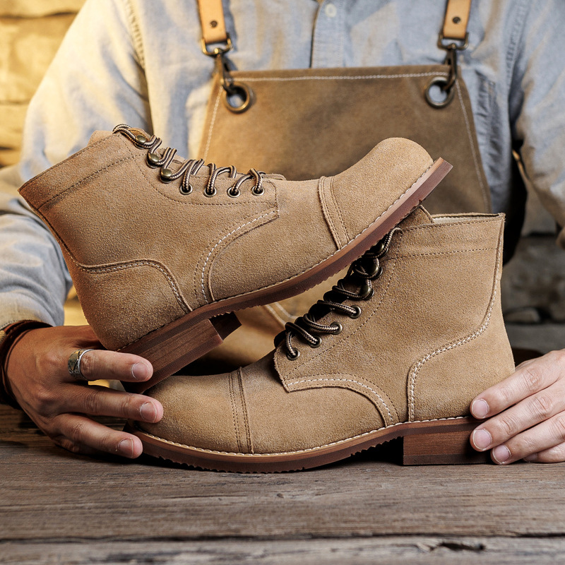 รองเท้าบูทหนังกลับแบบ Goodyear - Vintage Old Fashion บทวิจารณ์และราคา