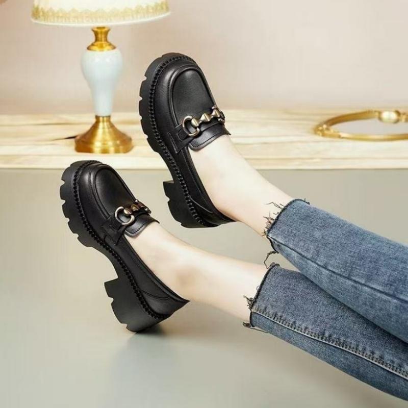 รองเท้าโลฟเฟอร์พื้นหนาแบบใหม่ส - Vintage Old Fashion บทวิจารณ์และราคา