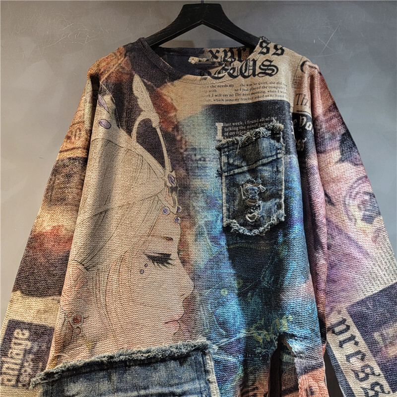 เสื้อสเวตเตอร์ไหมพรม WTHT แฟชั - Vintage Fashion Influencer บทวิจารณ์และราคา